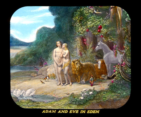 Photo-Drama of Creation, Adam in Eve in Eden Photo-Drama of Creation, Adam in Eve in Eden