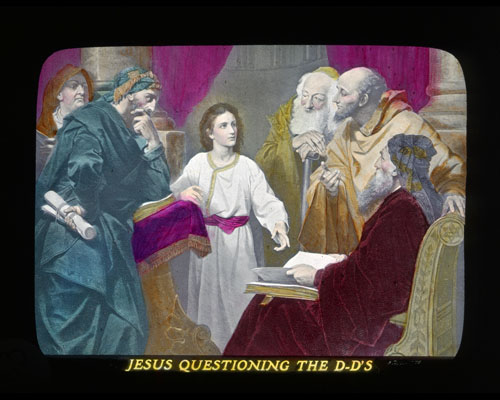 Photo-Drama of Creation, Jesus questioning the Doctors